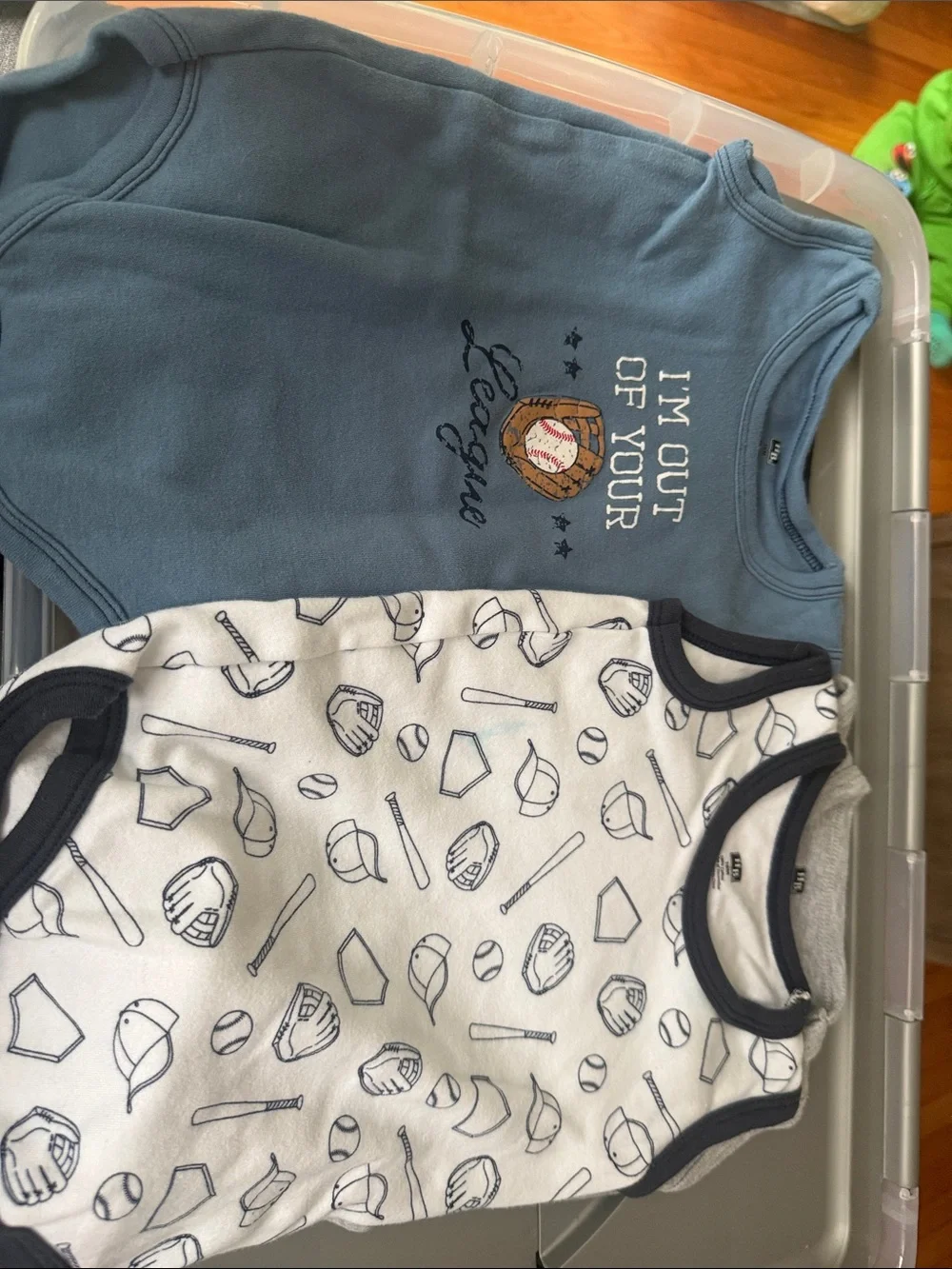 Carter's Navy Short-Sleeve Tee & Gray Baseball Graphic Onesie